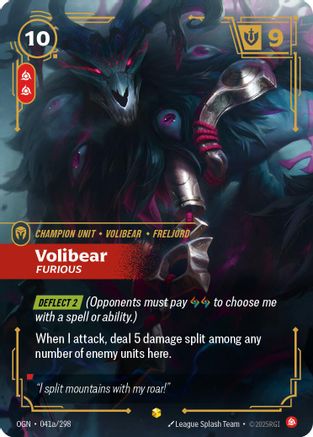Image of Volibear - Furious (Alternate Art) (041a/298) - Origins Foil