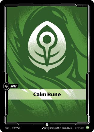 Image of Calm Rune (042/298) - Origins Foil