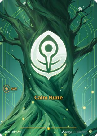 Image of Calm Rune (Alternate Art) (042a/298) - Origins Foil
