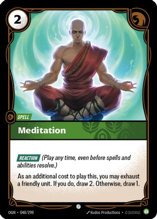 Image of Meditation (048/298) - Origins Foil
