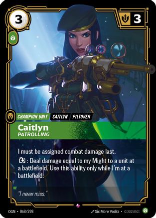 Image of Caitlyn - Patrolling (068/298) - Origins Foil