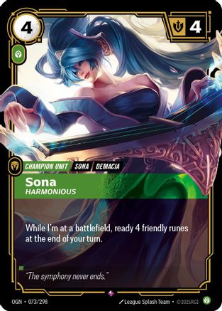 Image of Sona - Harmonious (073/298) - Origins Foil