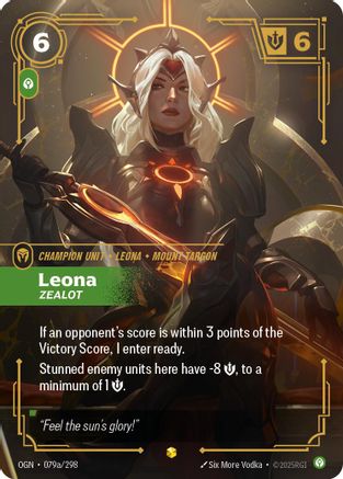 Image of Leona - Zealot (Alternate Art) (079a/298) - Origins Foil