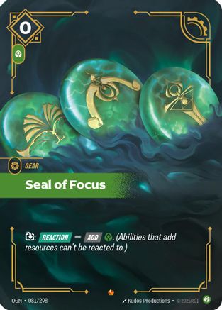 Image of Seal of Focus (081/298) - Origins Foil