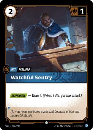 Image of Watchful Sentry (096/298) - Origins Foil