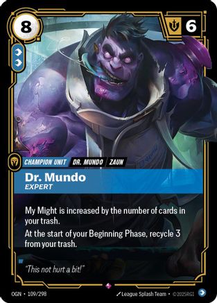Image of Dr. Mundo - Expert (109/298) - Origins Foil