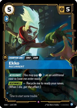 Image of Ekko - Recurrent (110/298) - Origins Foil