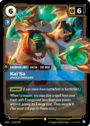 Image of Kai'Sa - Evolutionary (Alternate Art) (112a/298) - Origins Foil