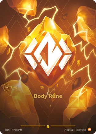 Image of Body Rune (Alternate Art) (126a/298) - Origins Foil