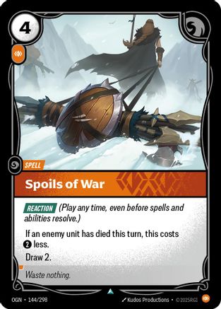 Image of Spoils of War (144/298) - Origins Foil