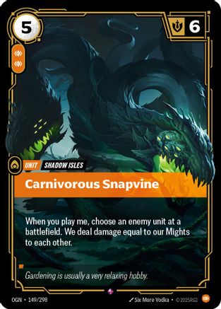 Image of Carnivorous Snapvine (149/298) - Origins Foil