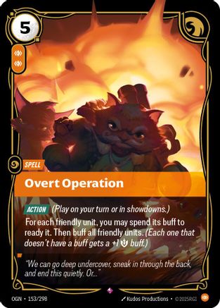Image of Overt Operation (153/298) - Origins Foil