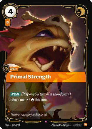 Image of Primal Strength (154/298) - Origins Foil