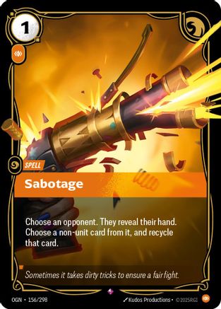 Image of Sabotage (156/298) - Origins Foil