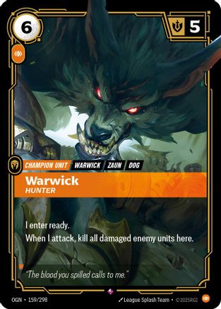 Image of Warwick - Hunter (159/298) - Origins Foil