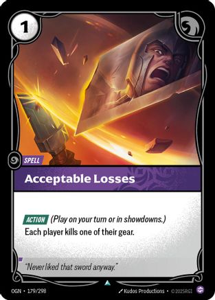 Image of Acceptable Losses (179/298) - Origins Foil