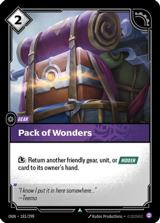 Image of Pack of Wonders (181/298) - Origins Foil