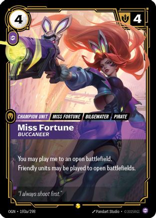 Image of Miss Fortune - Buccaneer (Alternate Art) (193a/298) - Origins Foil