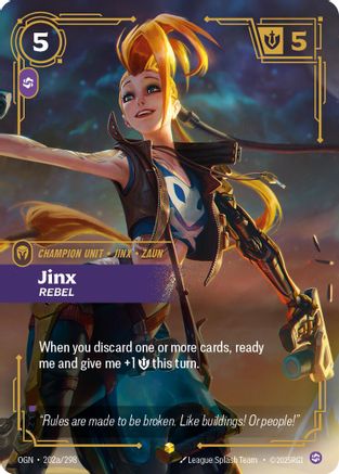 Image of Jinx - Rebel (Alternate Art) (202a/298) - Origins Foil