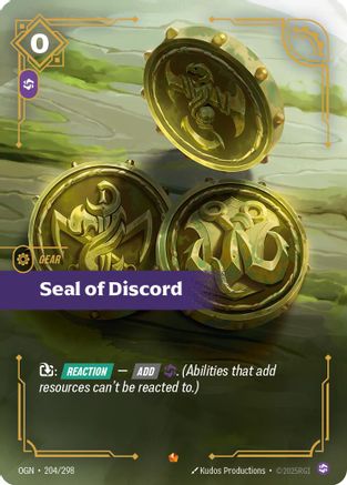 Image of Seal of Discord (204/298) - Origins Foil