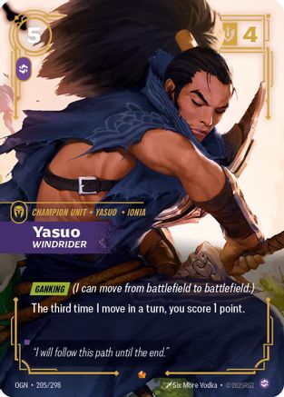 Image of Yasuo - Windrider (205/298) - Origins Foil
