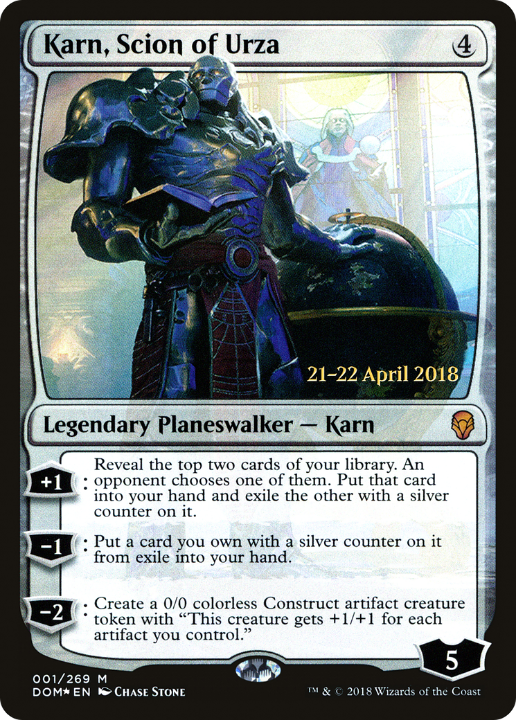 Image of Karn, Scion of Urza [Dominaria Prerelease Promos]