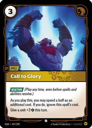 Image of Call to Glory (207/298) - Origins Foil