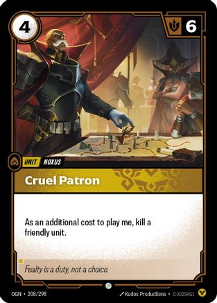 Image of Cruel Patron (208/298) - Origins Foil