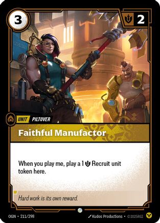 Image of Faithful Manufactor (211/298) - Origins Foil