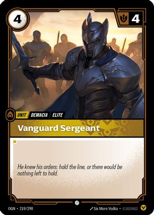 Image of Vanguard Sergeant (219/298) - Origins Foil