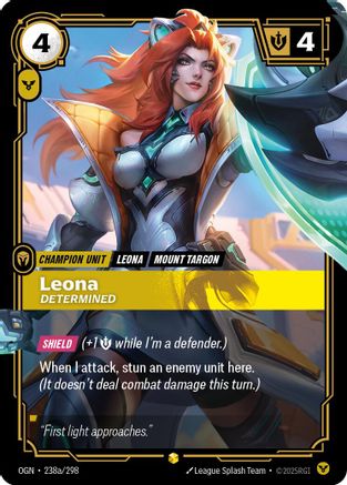 Image of Leona - Determined (Alternate Art) (238a/298) - Origins Foil