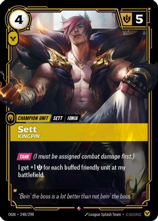Image of Sett - Kingpin (240/298) - Origins Foil
