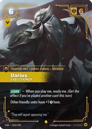 Image of Darius - Executioner (Alternate Art) (243a/298) - Origins Foil