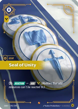 Image of Seal of Unity (245/298) - Origins Foil