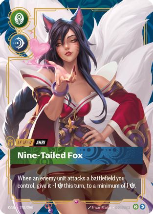 Image of Ahri - Nine-Tailed Fox (255/298) - Origins Foil