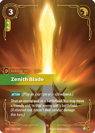 Image of Zenith Blade (262/298) - Origins Foil