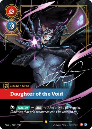 Image of Kai'Sa - Daughter of the Void (Signature) (299*/298) - Origins Foil