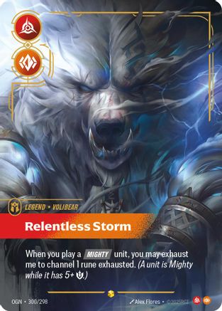 Image of Volibear - Relentless Storm (Showcase) (300/298) - Origins Foil