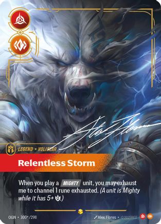 Image of Volibear - Relentless Storm (Signature) (300*/298) - Origins Foil