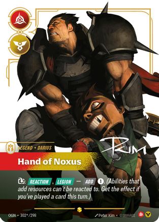 Image of Darius - Hand of Noxus (Signature) (302*/298) - Origins Foil