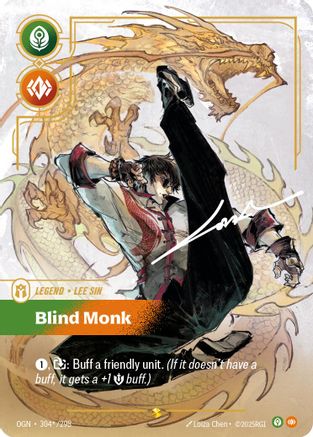 Image of Lee Sin - Blind Monk (Signature) (304*/298) - Origins Foil