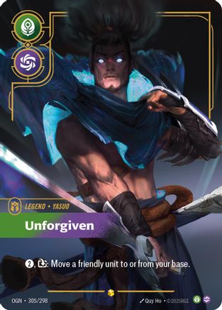Image of Yasuo - Unforgiven (Showcase) (305/298) - Origins Foil