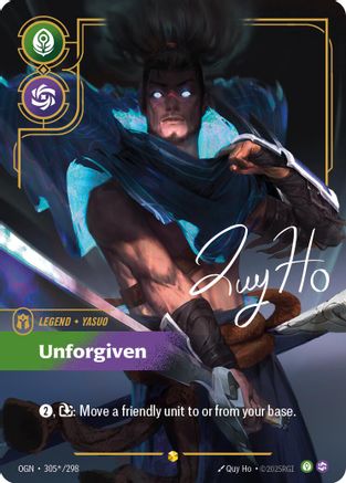 Image of Yasuo - Unforgiven (Signature) (305*/298) - Origins Foil