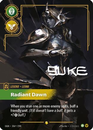 Image of Leona - Radiant Dawn (Signature) (306*/298) - Origins Foil