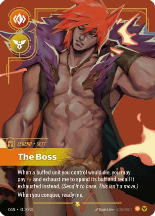 Image of Sett - The Boss (Showcase) (310/298) - Origins Foil