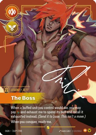 Image of Sett - The Boss (Signature) (310*/298) - Origins Foil