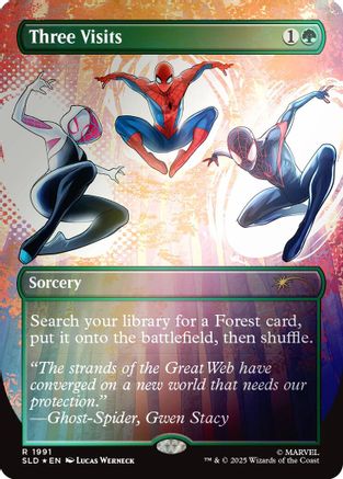 Image of Three Visits (Rainbow Foil) [Secret Lair Drop Series]