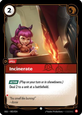 Image of Incinerate (003/024) - Origins Proving Grounds