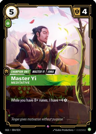 Image of Master Yi - Meditative (004/024) - Origins Proving Grounds