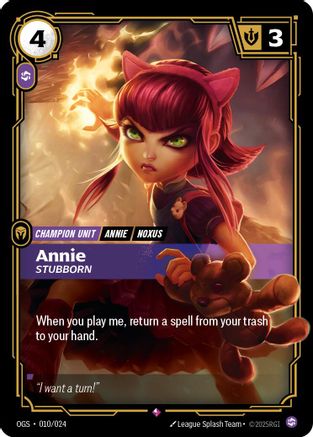 Image of Annie - Stubborn (010/024) - Origins Proving Grounds